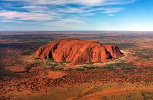 Uluru, Ayers Rock, helicopter over Uluru, cost of travel in Australia